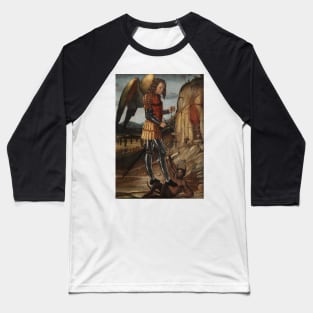 The Archangel Michael Triumphant Over Satan by Riccardo Quartararo Baseball T-Shirt